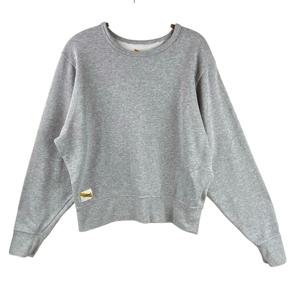 Tracksmith Gray Cotton Sweatshirt Size L Running Fitness Activewear